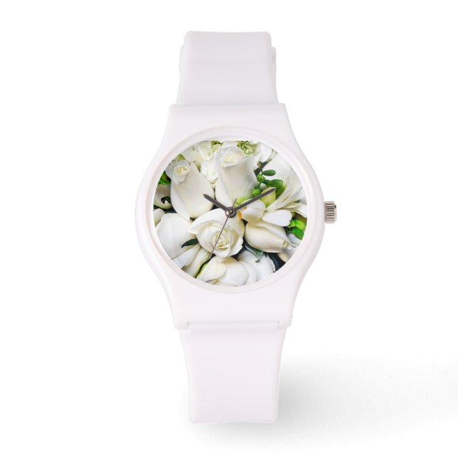 White Roses of Love_ Horloge (Voorkant)