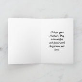 White Roses  ogende Moederdag Feestdagen Kaart (Binnen)
