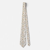 White  Roses on White Stropdas (Voorkant)