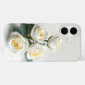 White Roses op Clean White - Hoesje-Mate iPhone Ca Case-Mate iPhone Case (Achterkant (horizontaal))