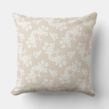 White Roses Pattern over Light Brown