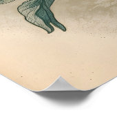 White Roses Peony  botanische muurkunst Poster (Hoek)