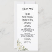 White Roses Program Card (Achterkant)