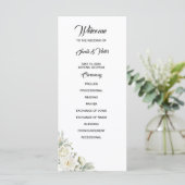 White Roses Program Card (Staand voorkant)