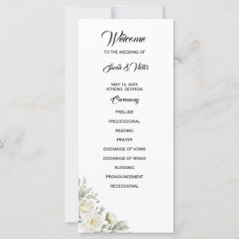 White Roses Program Card
