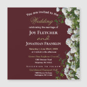 White Roses Red Background Weddenation (Voorkant)