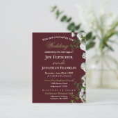 White Roses Red Background Weddenation Feestdagenkaart (Staand voorkant)