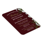 White Roses Red Background Weddenation Magneet (Rechterzijde)