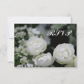 White Roses RSVP Wedding Invitation (Voorkant)