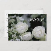 White Roses RSVP Wedding Invitation (Voorkant / Achterkant)