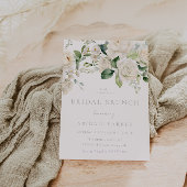 White Roses & Sage Vrijgezellenfeest Brunch Kaart