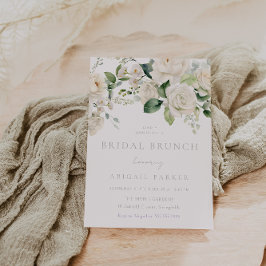 White Roses & Sage Vrijgezellenfeest Brunch Kaart