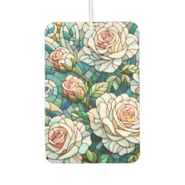 White Roses Stained Glass Mosaic Luchtverfrisser