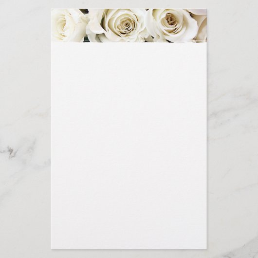 White Roses Stationery Briefpapier (Voorkant)