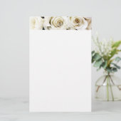 White Roses Stationery Briefpapier (Staand voorkant)