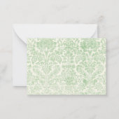 White Roses Sympathy Enclosure Card Notitiekaartje (Achterkant)