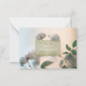 White Roses Sympathy Enclosure Card Notitiekaartje (Voorkant)