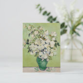 White Roses van Gogh Fine Art Briefkaart (Staand voorkant)