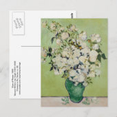 White Roses van Gogh Fine Art Briefkaart (Voorkant / Achterkant)