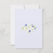White Roses & Violets Trouwantwoord Kaarten RSVP Kaartje (Achterkant)