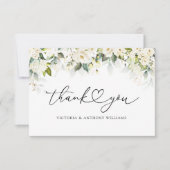 White Roses Vrijgezellenfeest Flat Dank u Kaarten (Voorkant)