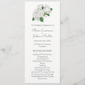 White Roses Waterverf Trouwprogramma's Programmakaart (Voorkant)