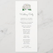 White Roses Waterverf Trouwprogramma's Programmakaart (Achterkant)