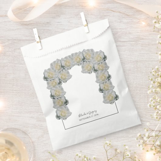 White Roses Wedding Bedankzakje (Geknipt)
