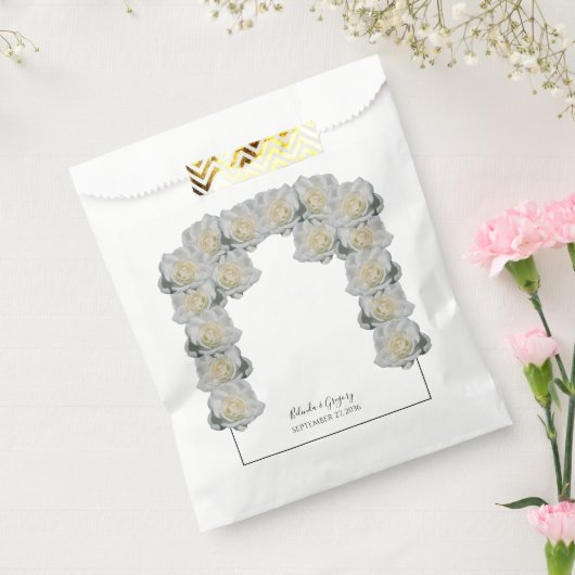 White Roses Wedding Bedankzakje (Gezegeld)