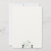 White Roses Wedding Invitation Kaart (Achterkant)