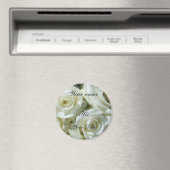 WHITE ROSES WEDDING MAGNET (Insitu (Vaatwasser))