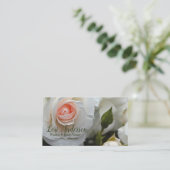 White Roses Wedding Planner Visitekaartje (Staand voorkant)