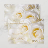 White Roses Wedding RSVP (Voorkant / Achterkant)
