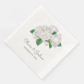 White Roses Wedding Servetten (Hoek)