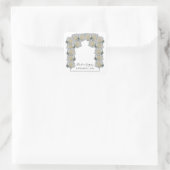 White Roses Wedding Vierkante Sticker (Tas)