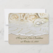 White Roses Wedding Vow Renewal Kaart (Voorkant)