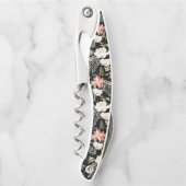 White Roses & Winter-Green Foliage Xmas Pattern Kurkentrekker (Voorkant)