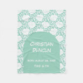 White Roses with An Arch Baby Shower Gift Fleece Deken (Voorkant)