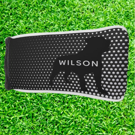  WHITE Rottweiler PUTTER Golfheadcover
