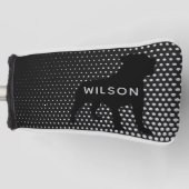  WHITE Rottweiler PUTTER Golfheadcover (Voorkant)