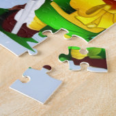 White Rough Collie celebrating St. Patrick's Day Legpuzzel (Zijkant)