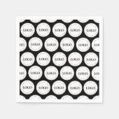 White Round Circle Logo Pattern Business Party Servet (Voorkant)