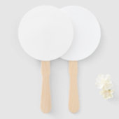 White Round Programme Handje Fan Handwaaier (Voorkant en achterkant)