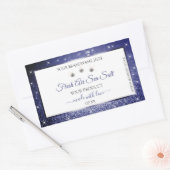 White Royal Blue Sparkle Glitter Product Labels (Envelop)
