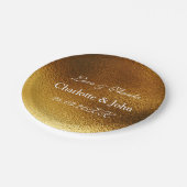 White Royal Metallic Shiny Gold Paper Bord (Gekanteld)