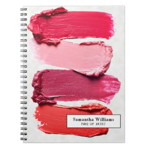White roze Beauty Salon Make-up Artist Lipstick Notitieboek