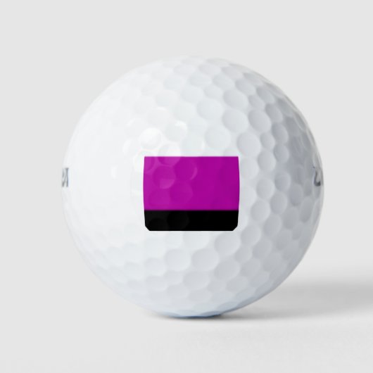 White, Roze en Black Ombre Golfballen (Voorkant)