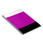 White, Roze en Black Ombre Notitieboek (Rechterzijde)
