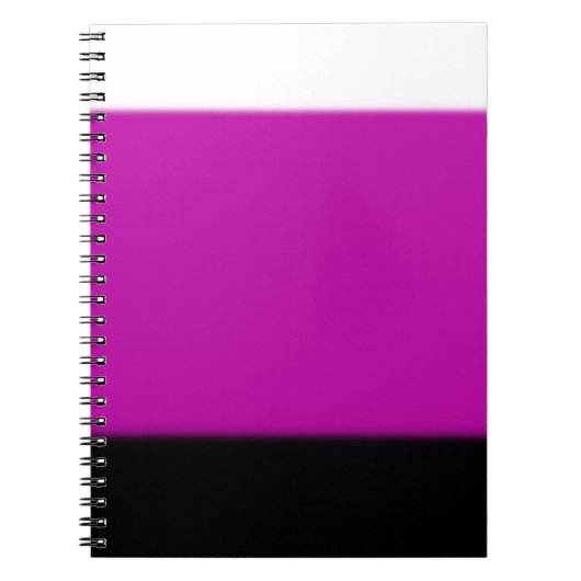 White, Roze en Black Ombre Notitieboek (Voorkant)