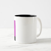 White, Roze en Black Ombre Tweekleurige Koffiemok (Voorkant rechts)
